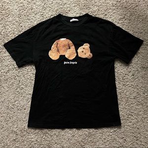 Men’s Palm Angels Black Short Sleeve Teddy Bear Tee